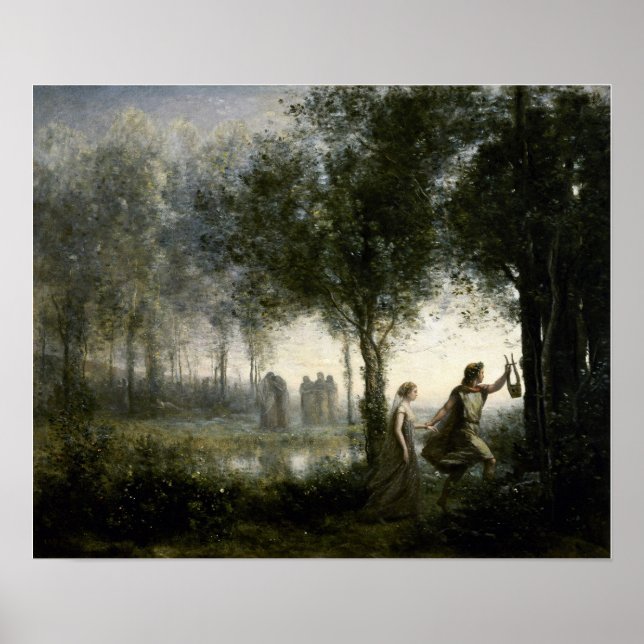 Poster Corot - Orphée Dirigeant Eurydice Du Monde Entier (Devant)