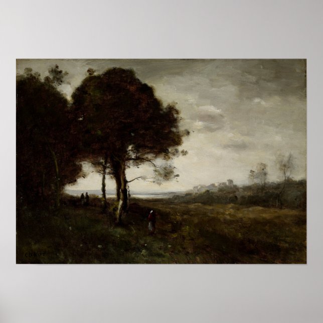 Poster Corot - Paysage 1870 (Devant)