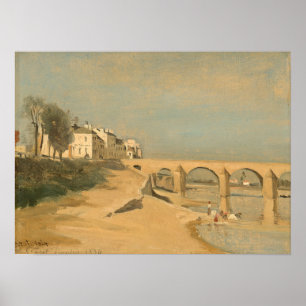 Poster Corot - Pont Sur La Saône À Macon