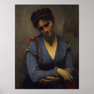 Poster Corot - Portrait De Mariette Gambay