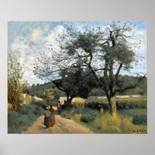 Poster Corot - Route Through The Fields