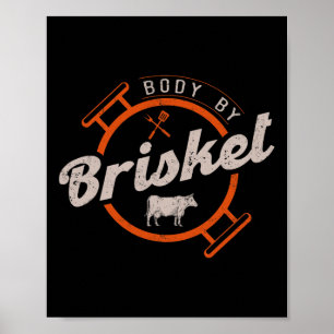 Poster Corps De Brisket - Pitmaster Bbq Lover Smoker - Gr