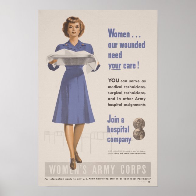 Poster Corps des femmes 2ème guerre mondiale (Devant)