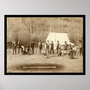 Poster Corps des ingénieurs et deux cerfs SD 1889