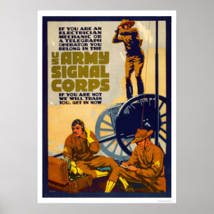 Poster Corps des transmissions de l'armée