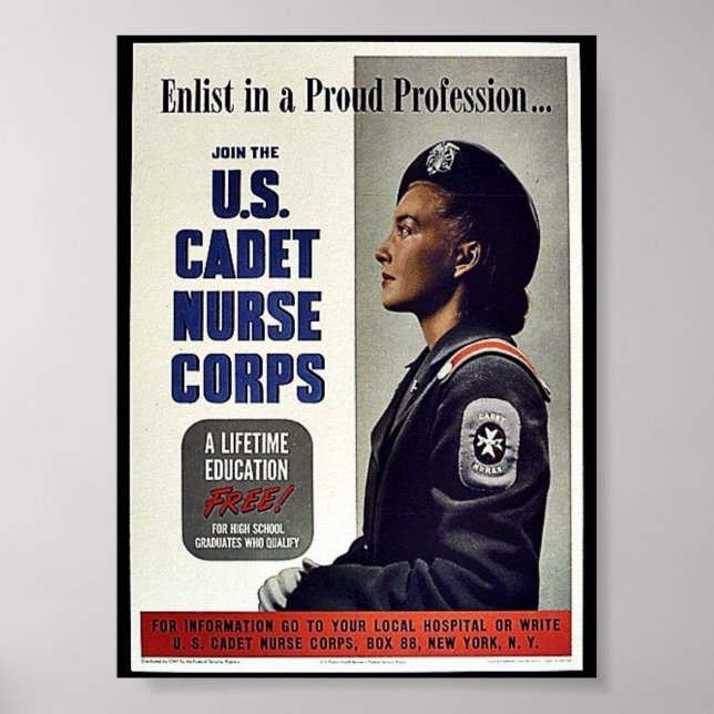 Poster Corps d'infirmières des cadets des États-Unis (Devant)