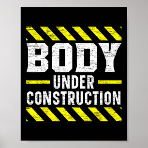 Poster Corps en construction Bodybuilding