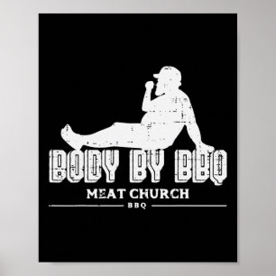 Poster Corps Par Bbq Funny Byrbecue Grill Viande Adulte H