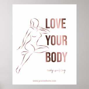 Poster Corps sculpté corps contours façonnant spa fitness