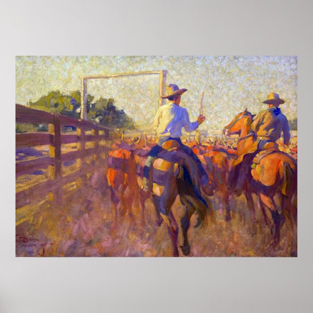 Poster Corral Dust par Maynard Dixon (Devant)