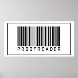 Poster Correcteur d'épreuves de code barres