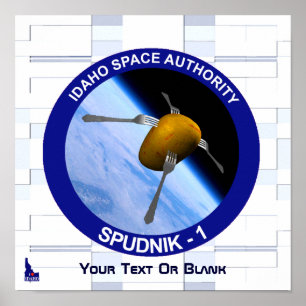 Poster Correctif de la mission satellite Idaho Spudnik