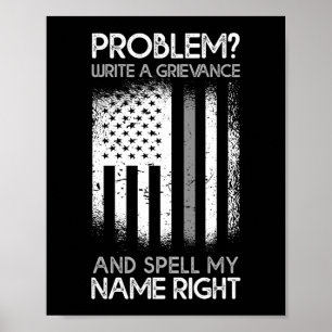 Poster Correction de problème Police Mince Silver Line