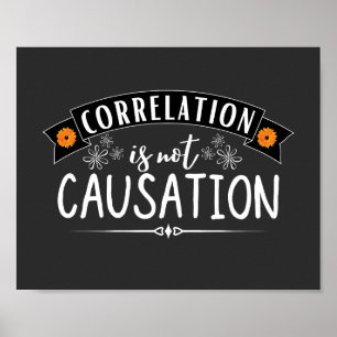 Poster corrélation n'est pas causalité T-shirt Button