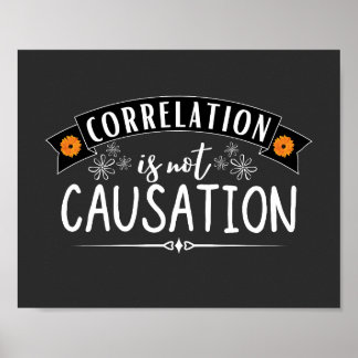 Poster corrélation n'est pas causalité T-shirt Button