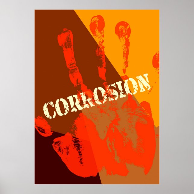 Poster Corrosion drôle abstrait (Devant)