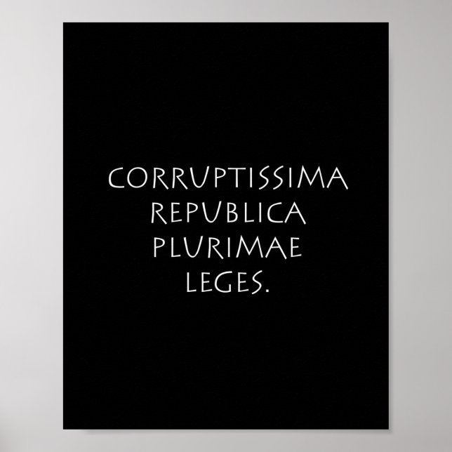 Poster Corruptissima républica plurimae (Devant)