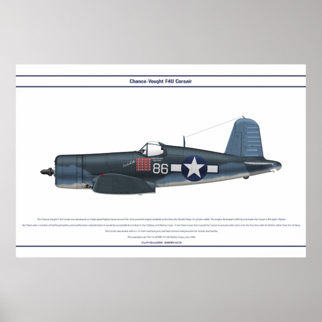 Poster Corsair USA VMF-214 2 (Devant)