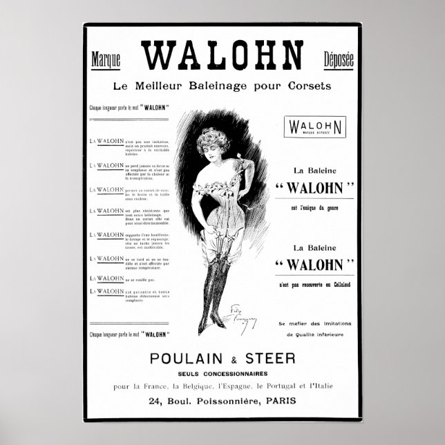 Poster Corset Poulain & Steer (Devant)