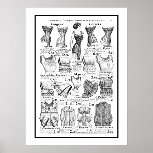 Poster Corsets 1909-1910 Publicité (Devant)