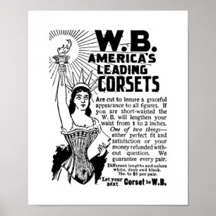 Poster Corsets The Ladies World Janvier 1896
