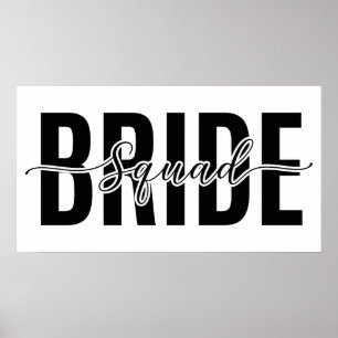Poster Cortège de Mariée Chic Enterrement de Vie de Jeune