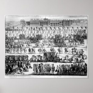 Poster Cortège du Roi George I au palais de St James