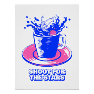 Poster Cosmic Adventure Space Art Astronaute Brew