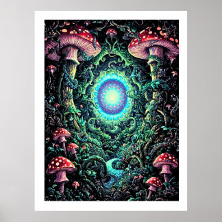 Poster Cosmic Forest Portal – Journey Beyond the Veil