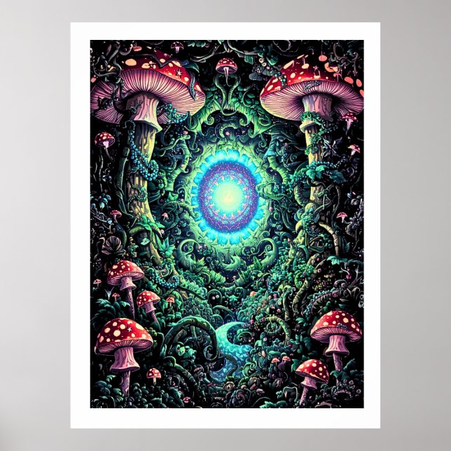 Poster Cosmic Forest Portal – Journey Beyond the Veil (Devant)
