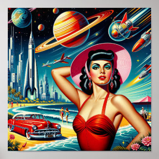 Poster Cosmic Space Illustration