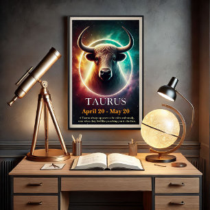 Poster Cosmique Taurus Bull Zodiac