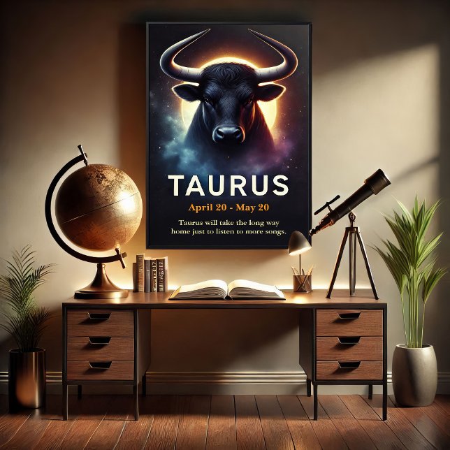 Poster Cosmique Taurus Bull Zodiac (Créateur téléchargé)