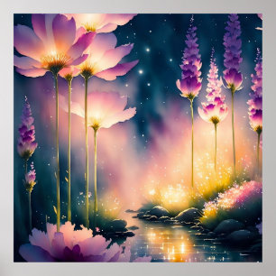 Poster Cosmos fleuris Art Work