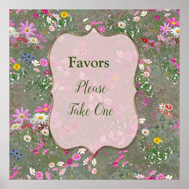 Poster Cosmos Wilderness Wild Flowers (Devant)