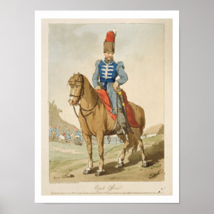 Poster Cossack Officer, gravé par l'artiste, publié 1
