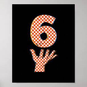 Poster Costume à carreaux Halloween Numéro 6 correspondan