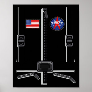 Poster Costume astronaute pour enfants Hommes Espace femm