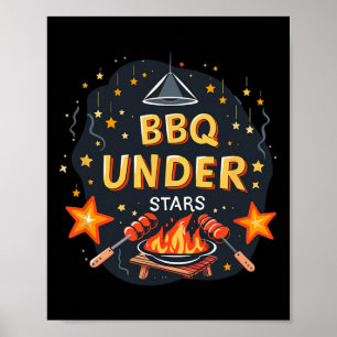 Poster Costume Cool Bbq Sous Les Étoiles Pour Garçons Et