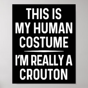Poster Costume Crouton drôle Chemise Halloween Crouton