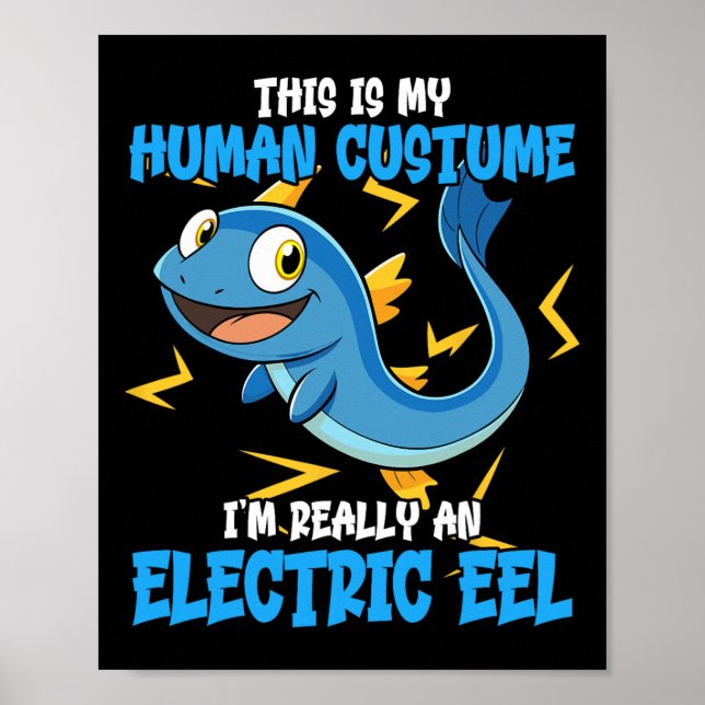 Poster Costume d'anguille électrique drôle Amoureux des a (Devant)