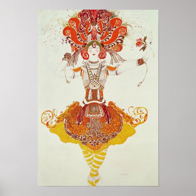 Poster Costume de ballet pour "The Firebird", de Stravins (Devant)