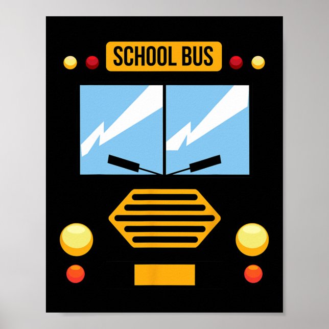 Poster Costume de bus scolaire Cool Easy Vehicle Hallowee (Devant)