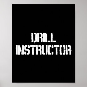 Poster Costume de camp d'entraînement de l'instructeur
