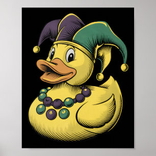 Poster Costume de canard en caoutchouc Mardi Gras Louisia