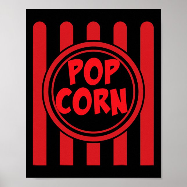 Poster Costume de Carnaval Popcorn Chemise Funny Rouge Bl (Devant)