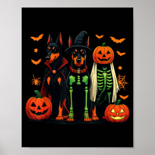 Poster Costume de chien drôle de sorcière fantôme momie D