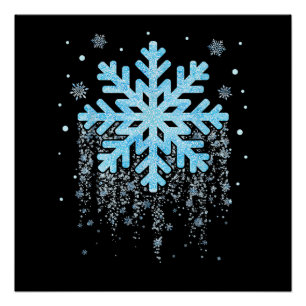 Poster Costume de flocon de neige Hiver Noël Matching Men