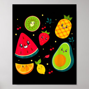 Poster Costume de fruit thé sucré salade de fruits hommes
