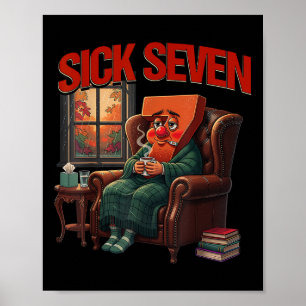 Poster Costume de Halloween drôle et cosy Sick Seven 67 M